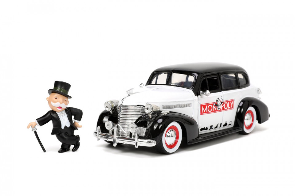 Jada Set Masinuta Metalica Chevrolet Master Deluxe 1939 Scara 1:24 Si Figurina Mr Monopoly - 2 | YEO