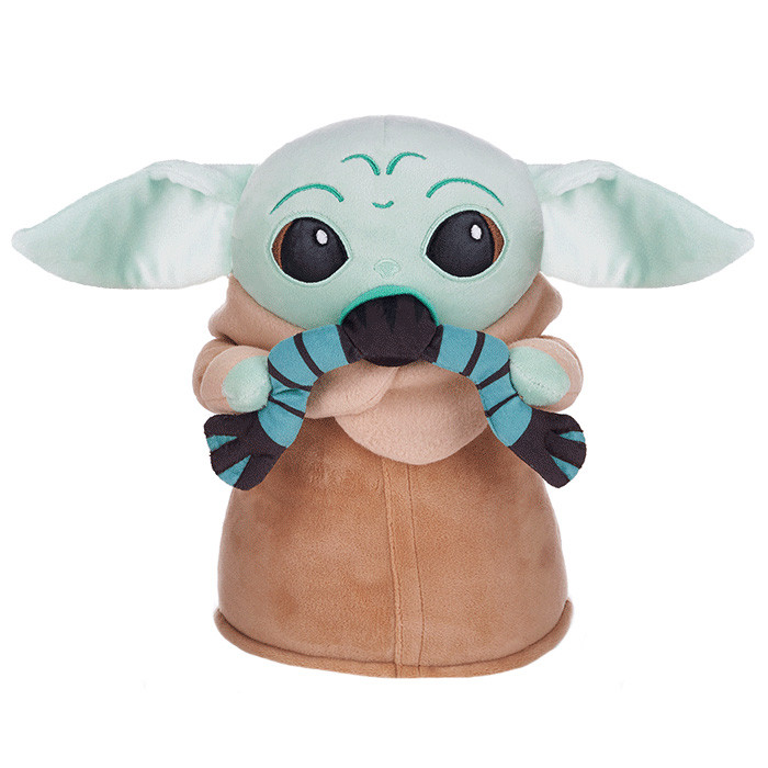 Jucarie din plus Baby Yoda cu broasca, Star Wars, 28 cm