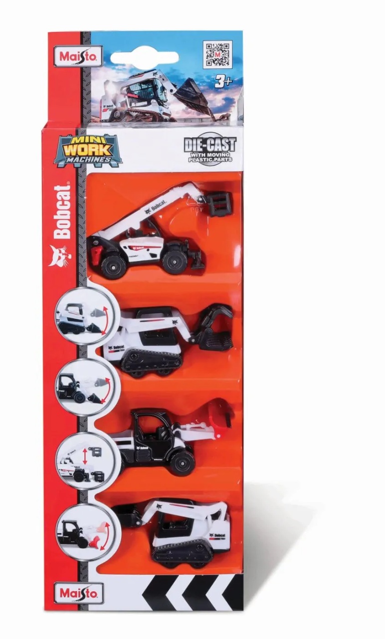 Maisto Set 4 Utilaje Bobcat