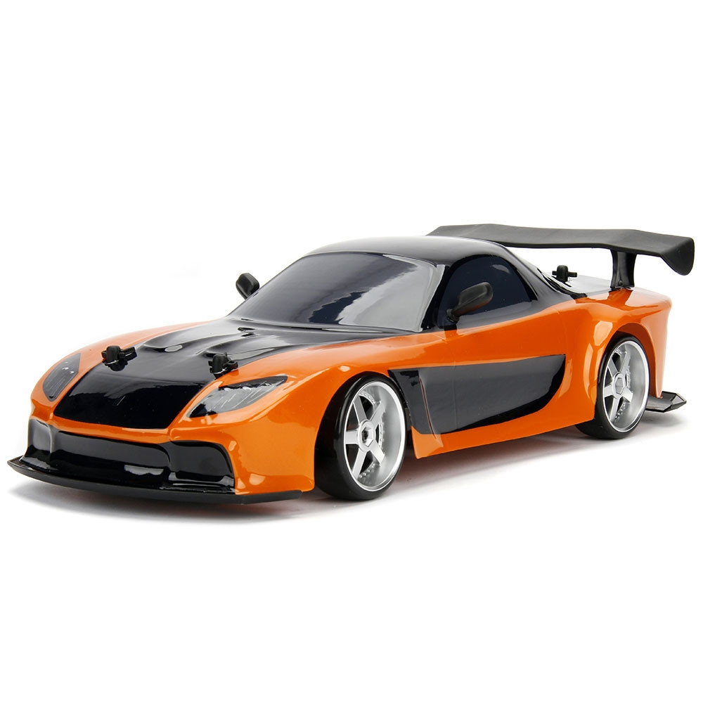 Masina Jada Toys Fast and Furious Mazda RX-7 Drift cu anvelope si