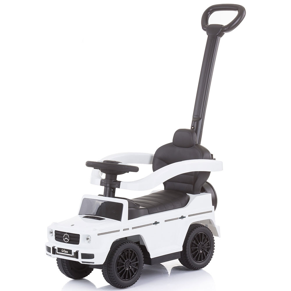 Masinuta de impins Chipolino Mercedes G350 white cu maner si copertina - 1 | YEO