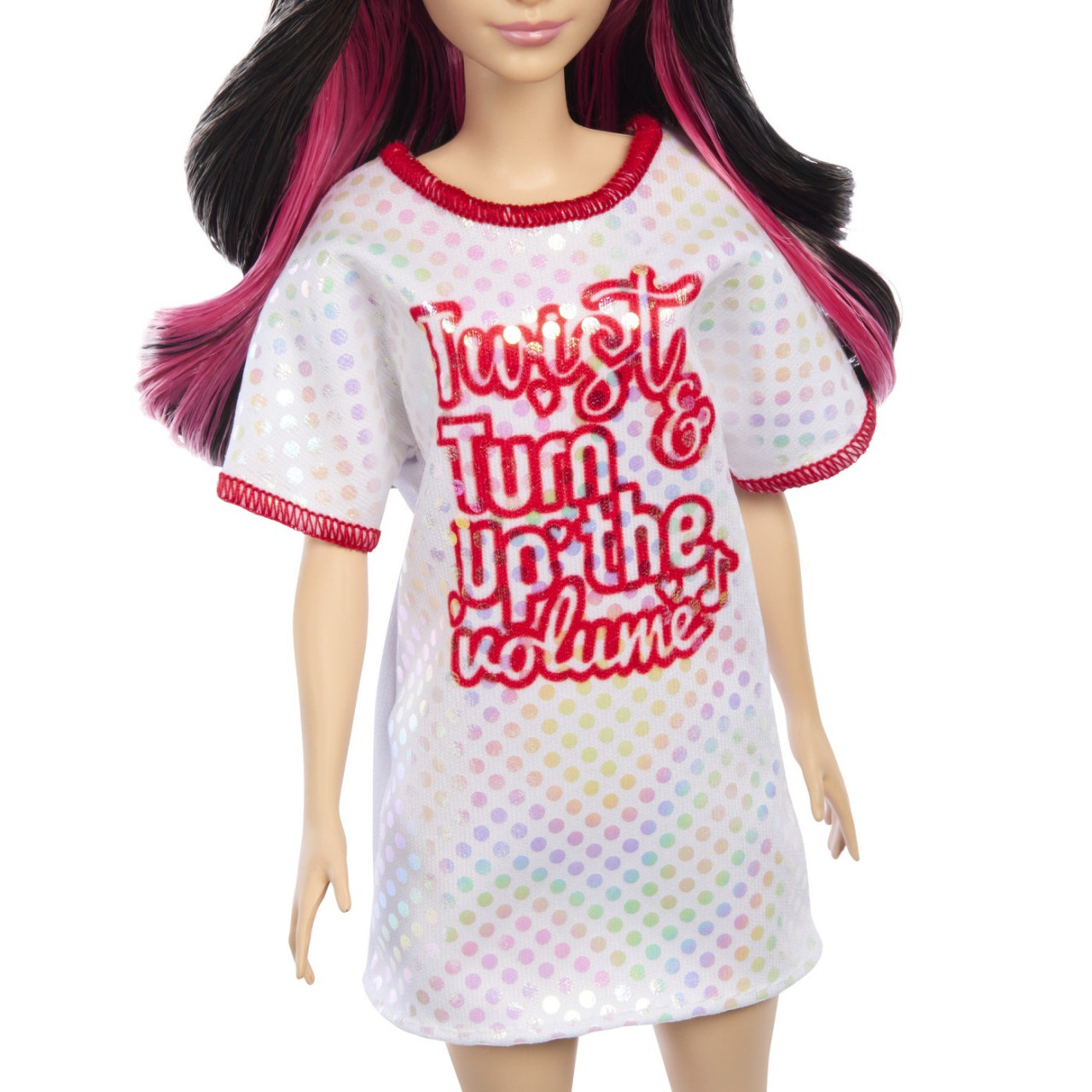 Papusa Barbie Fashionista Bruneta Cu Rochita Sport - 2 | YEO