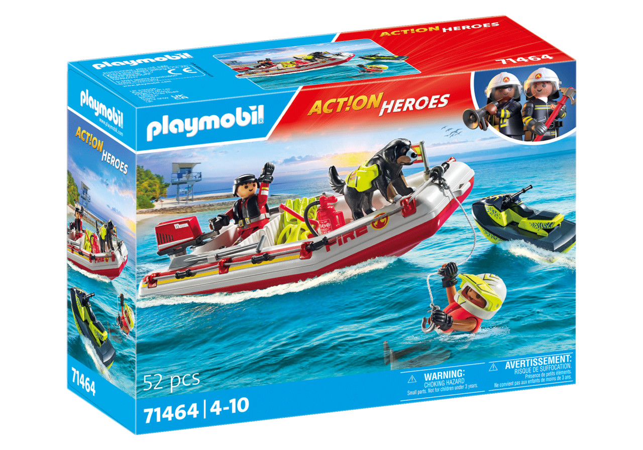 Playmobil-BARCA DE SALVARE CU SCUTER ACVATIC