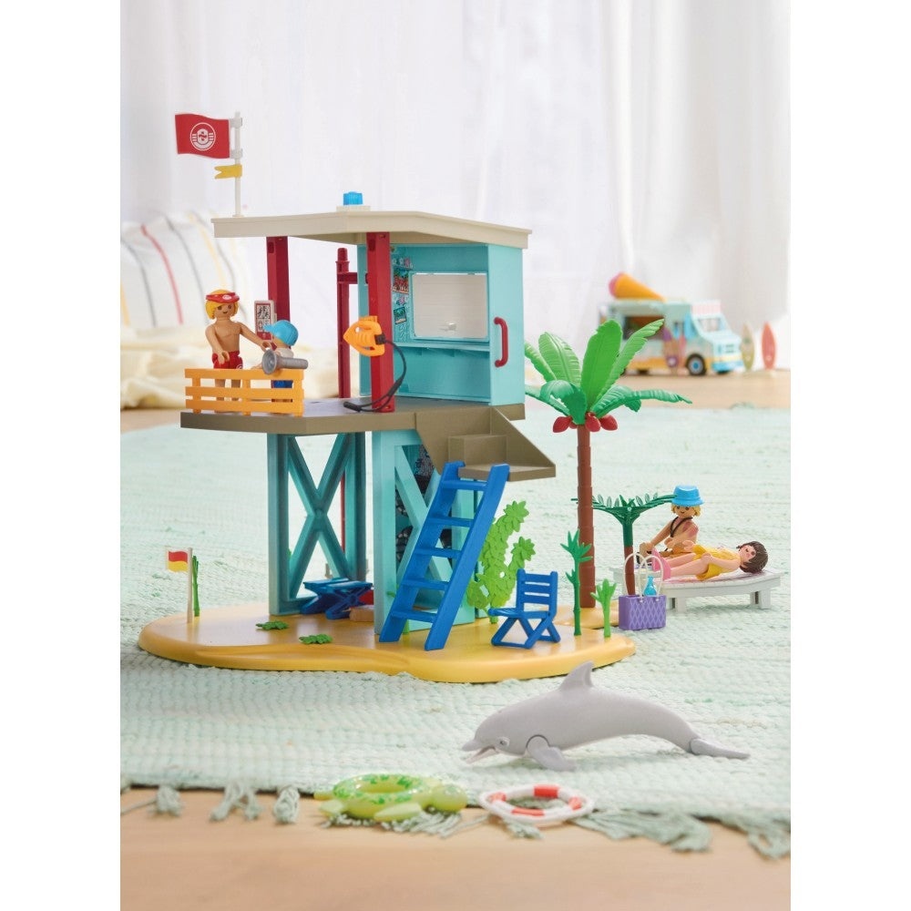 Playmobil - Jucarie de rol Turnul salvamarului si vehicul de plaja - 3 | YEO