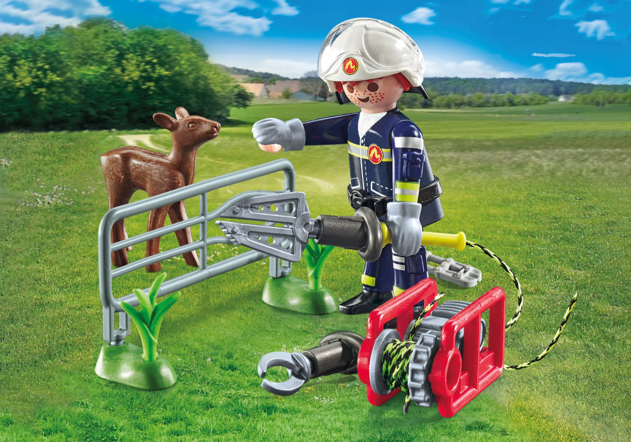 Playmobil-MISIUNEA POMPIERULUI DE SALVARE A ANIMALULUI - 2 | YEO