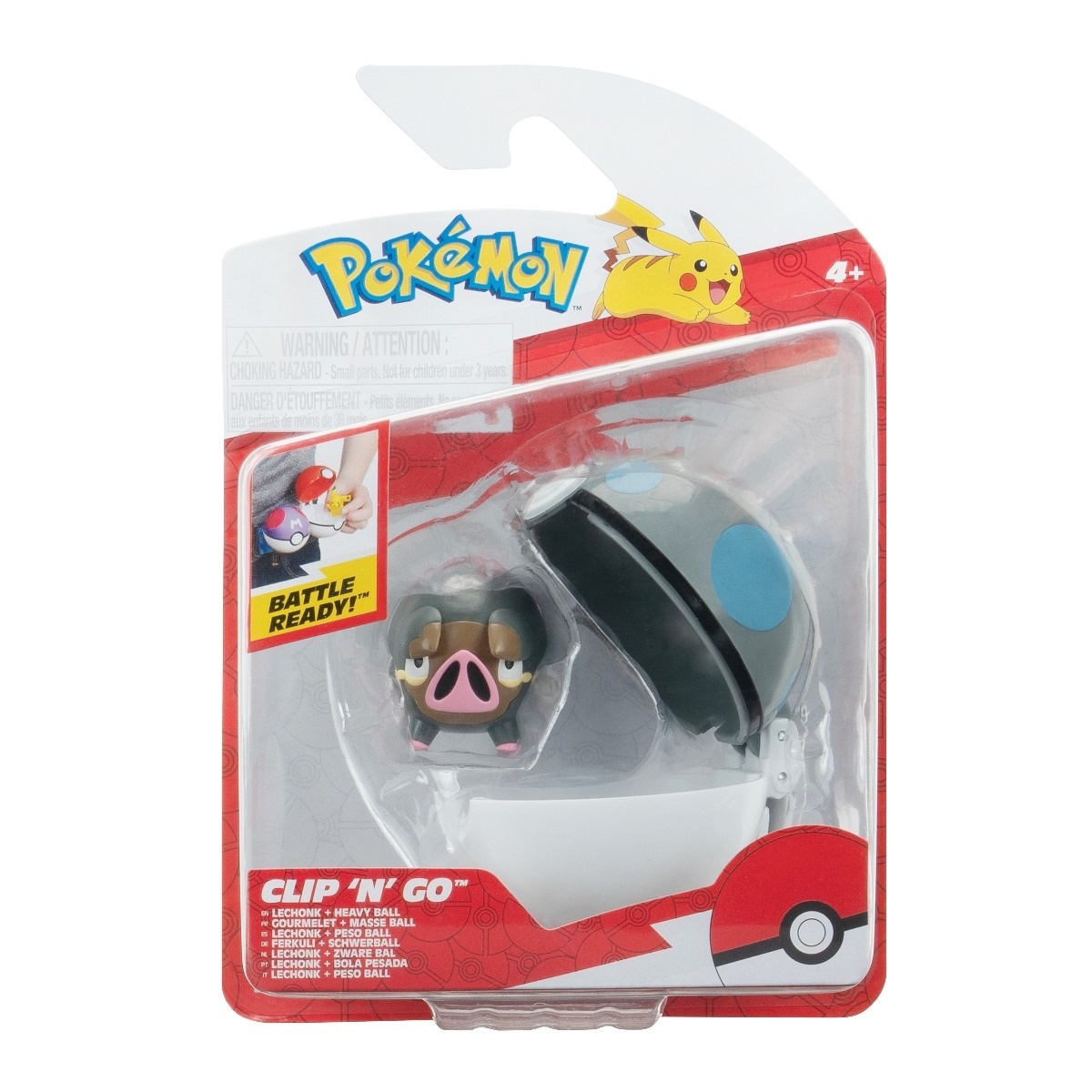 Pokemon - Set 2 figurine Clip n Go, Lechonk with Heavy Ball W18