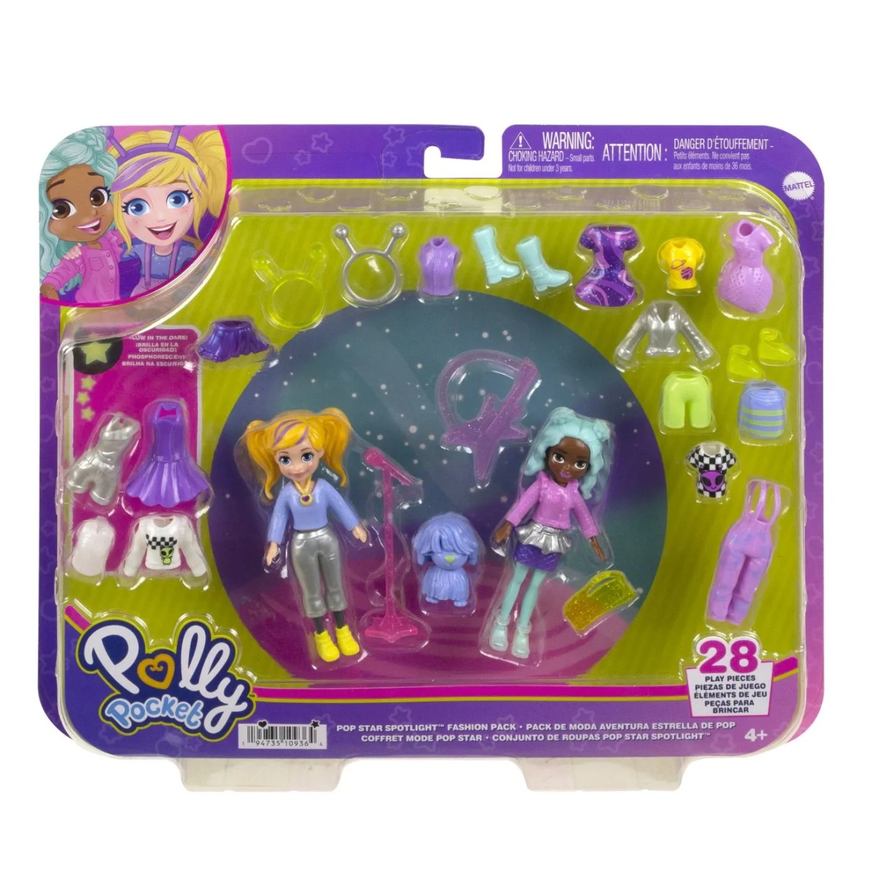 Polly Pocket Set 2 Papusi Si Accesorii 28 Piese
