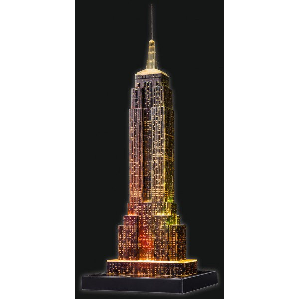 Puzzle 3D Empire State Building - Lumineaza Noaptea, 216 Piese - 3 | YEO