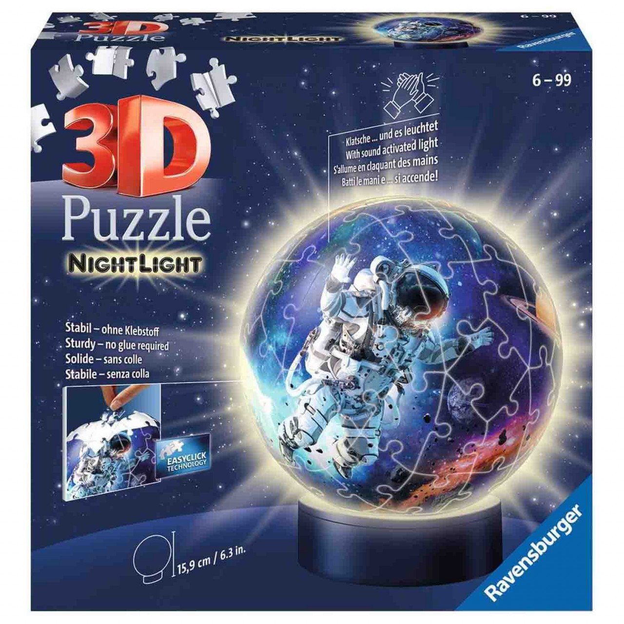 Puzzle 3D Luminos Astronaut, 72 Piese - 2 | YEO