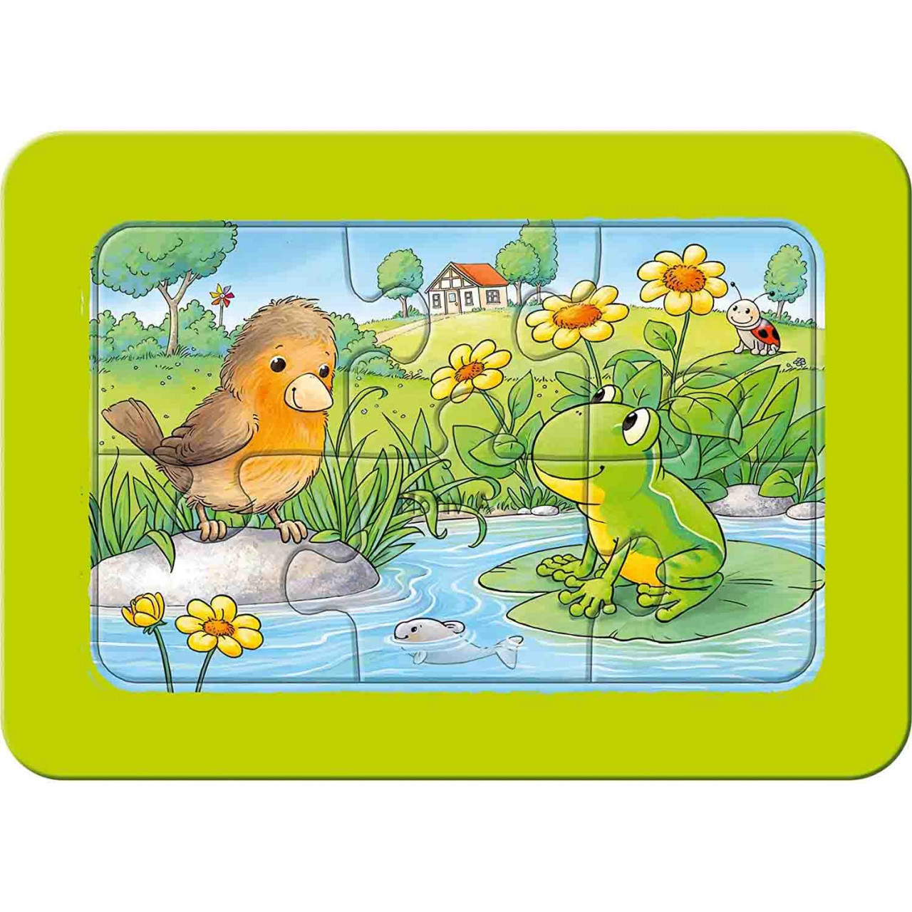 Puzzle Animale In Gradina, 3X6 Piese - 1 | YEO