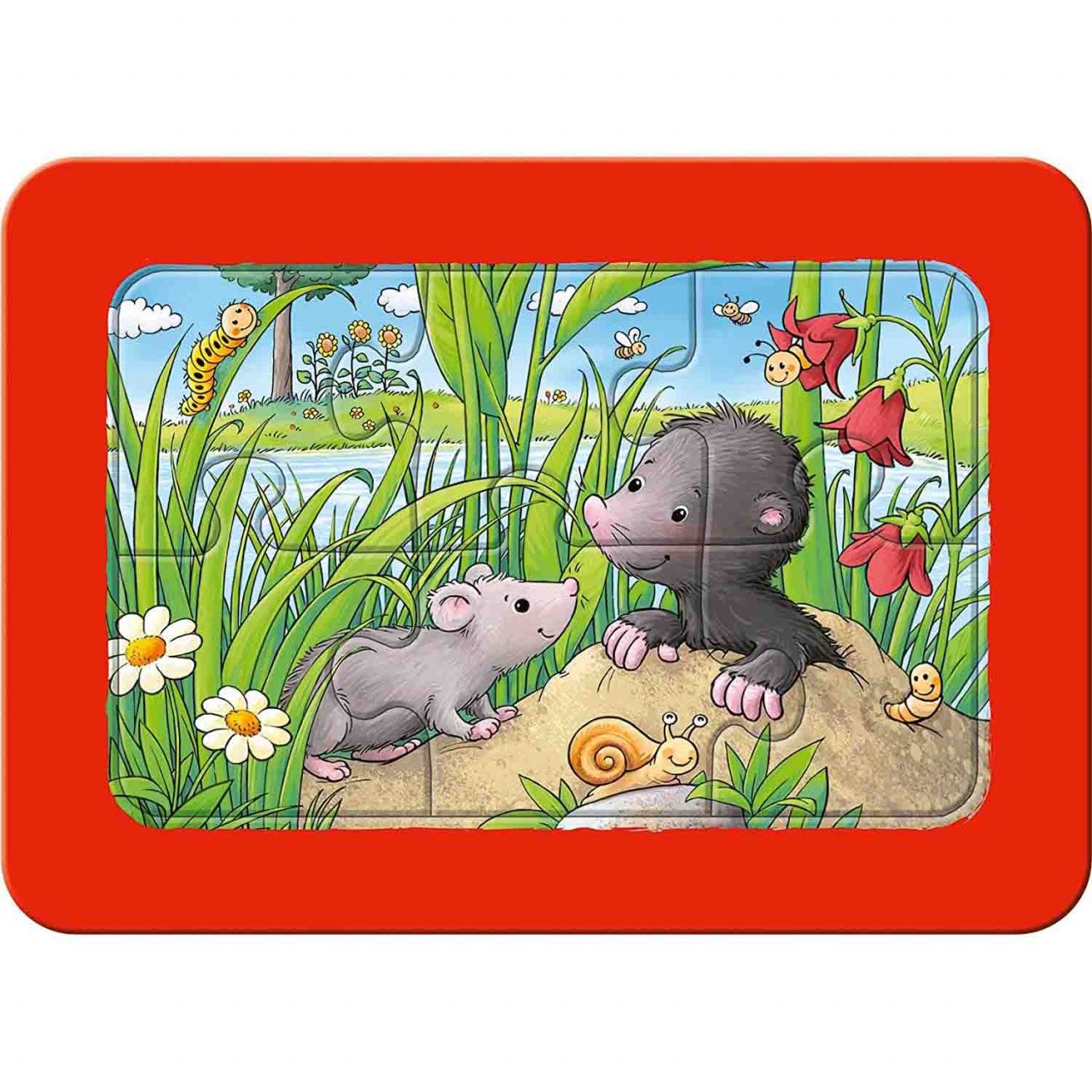 Puzzle Animale In Gradina, 3X6 Piese - 2 | YEO