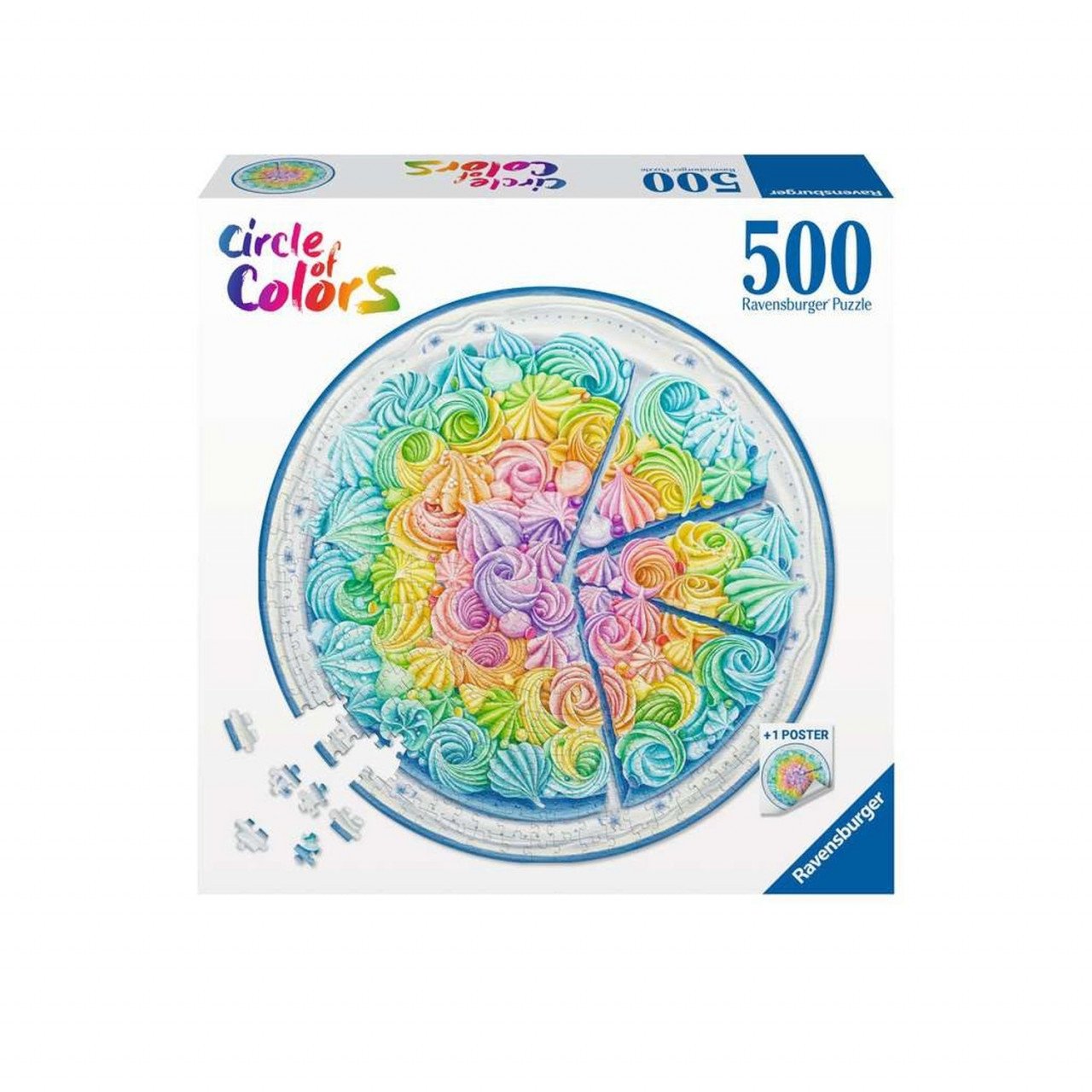 Puzzle Cerc Prajitura Curcubeu, 500 Piese