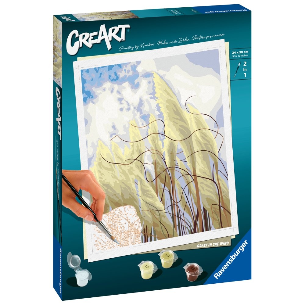 Ravensburger - CreArt pictura pe numere pentru adulti iarba in vant - 1 | YEO