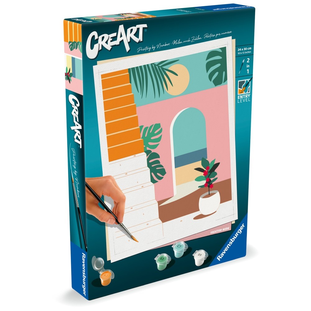 Ravensburger - CreArt pictura pe numere pentru adulti vibe de vacanta - 1 | YEO