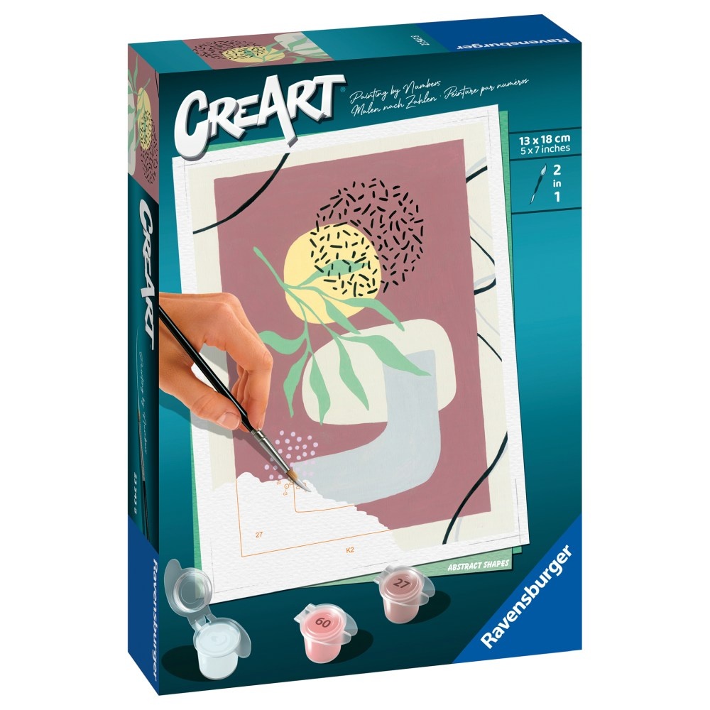 Ravensburger - CreArt pictura pe numere pentru copii forme abstracte - 1 | YEO