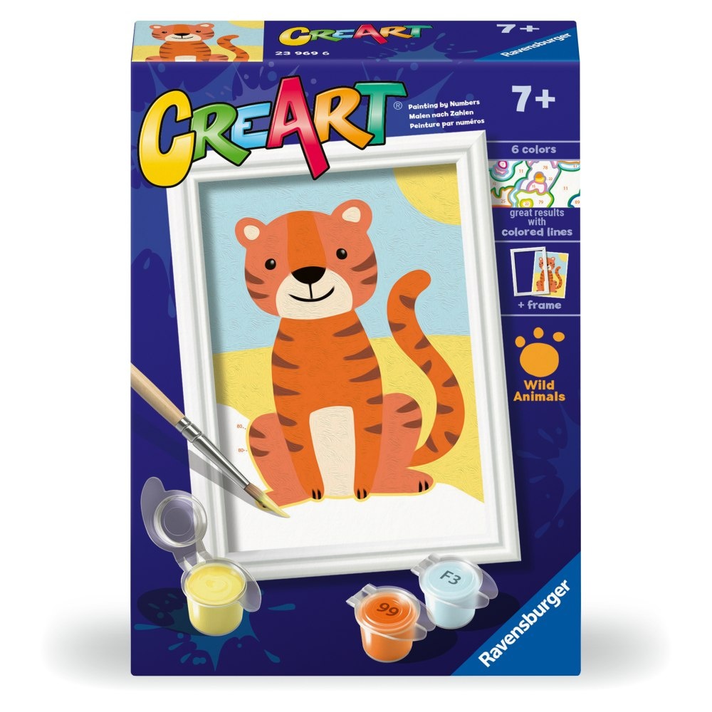 Ravensburger - CreArt pictura pe numere pentru copii tigru salbatic