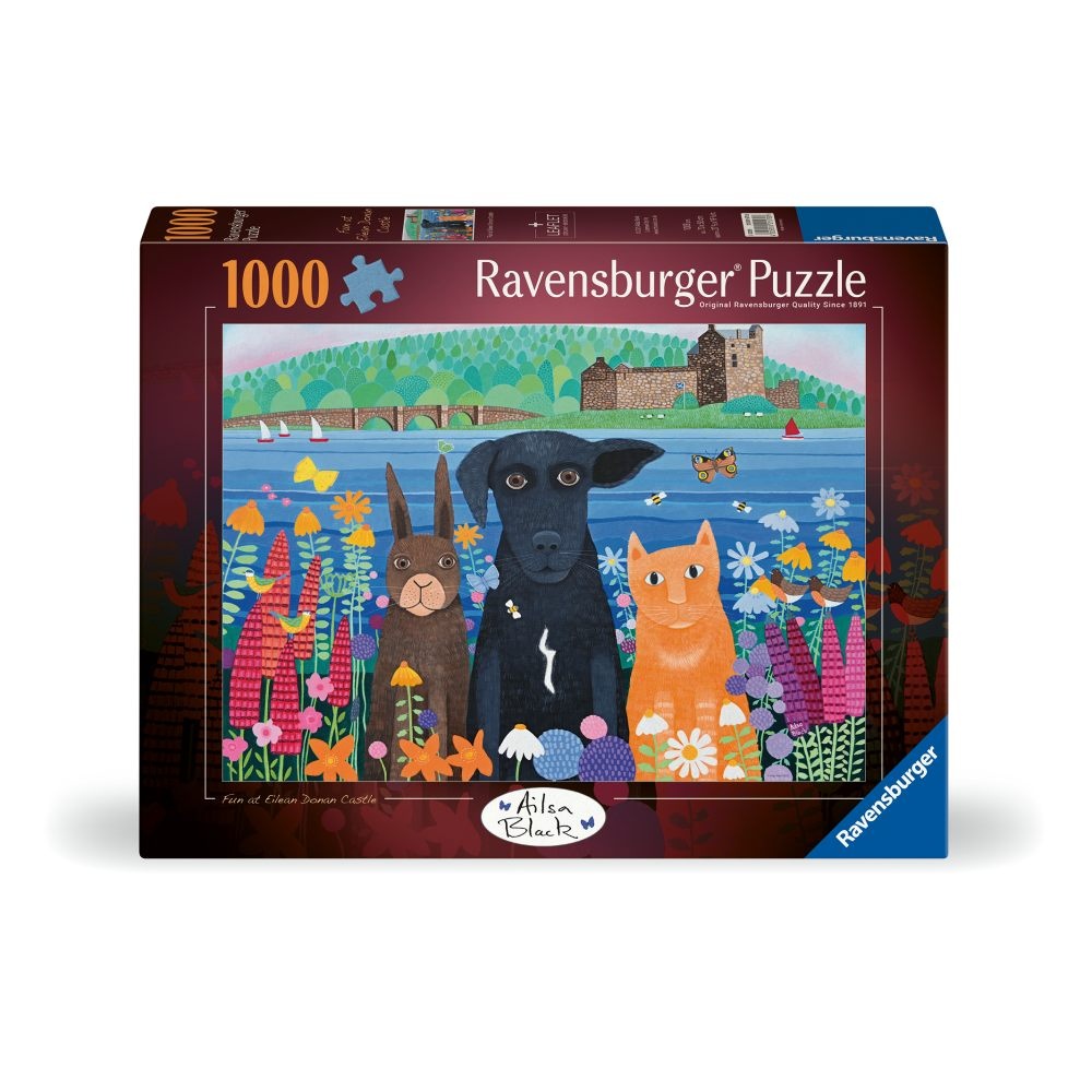 Ravensburger - Puzzle animalute la castelul Eilean Donan 1000 piese - 1 | YEO