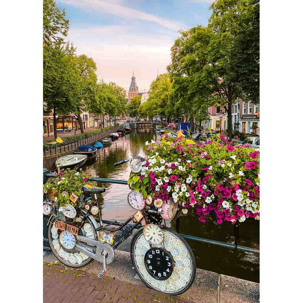 Ravensburger - Puzzle bicicleta in Amsterdam 1000 piese - 1 | YEO