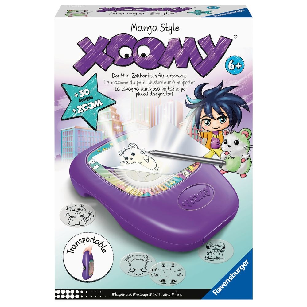 Ravensburger - Set de desenat Xoomy aparat portabil cu lampa si 30 de sabloane stil Manga - 2 | YEO