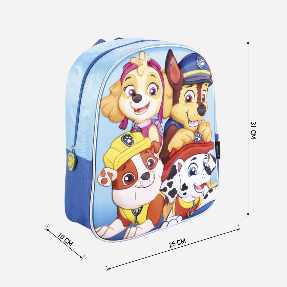 Rucsac Paw Patrol 3D, 25x31x10 cm, Albastru - 3 | YEO