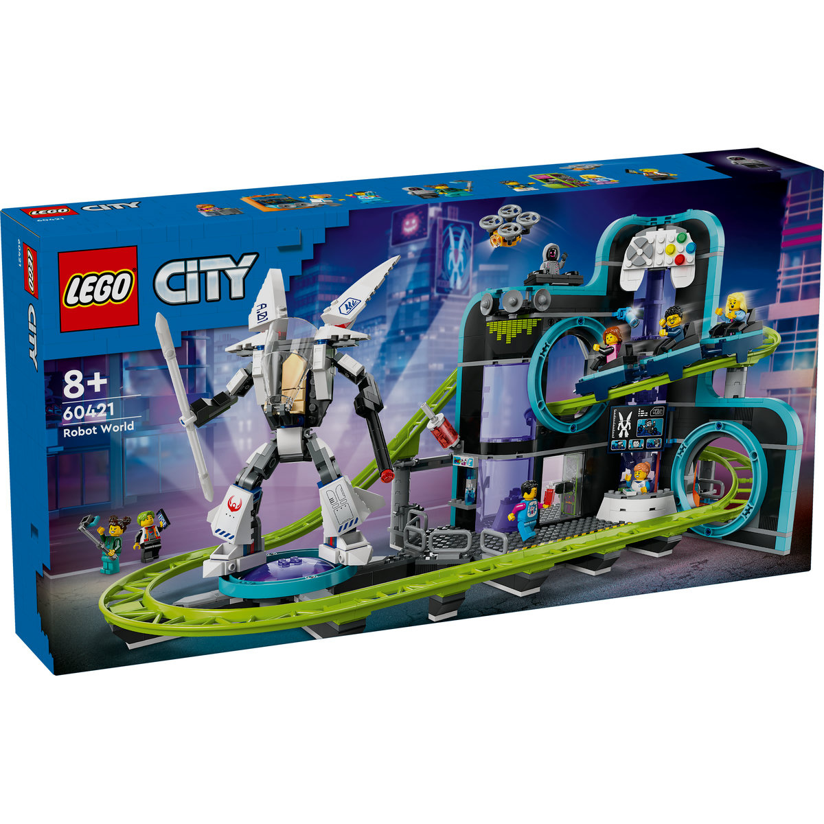 Set LEGO City - Parc cu roller-coaster Lumea Robotilor (60421) - 1 | YEO