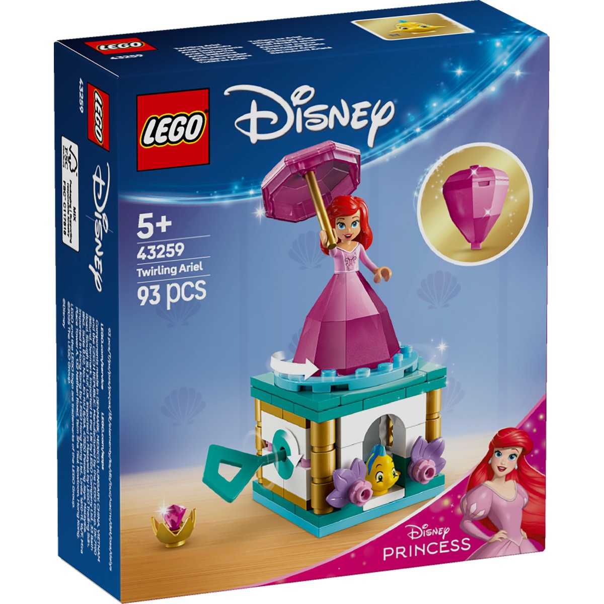 Set LEGO Disney - Ariel facând piruete (43259)