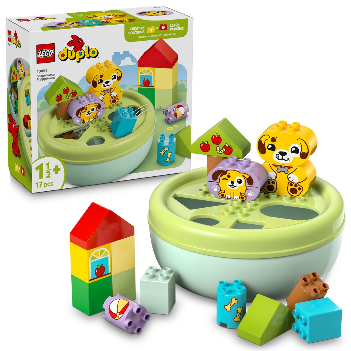 Set LEGO DUPLO - Sortator de forme: casă pentru căţei (10441)