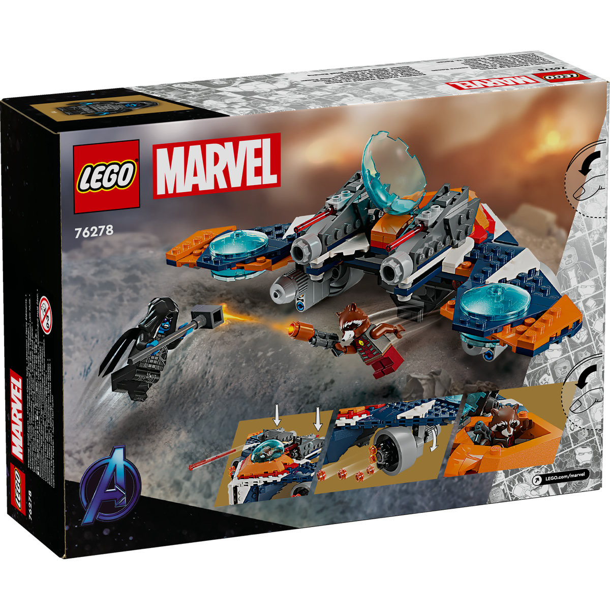 Set LEGO Marvel Super Heroes - Avionul de lupta al lui Rocket vs Ronan (76278) - 2 | YEO