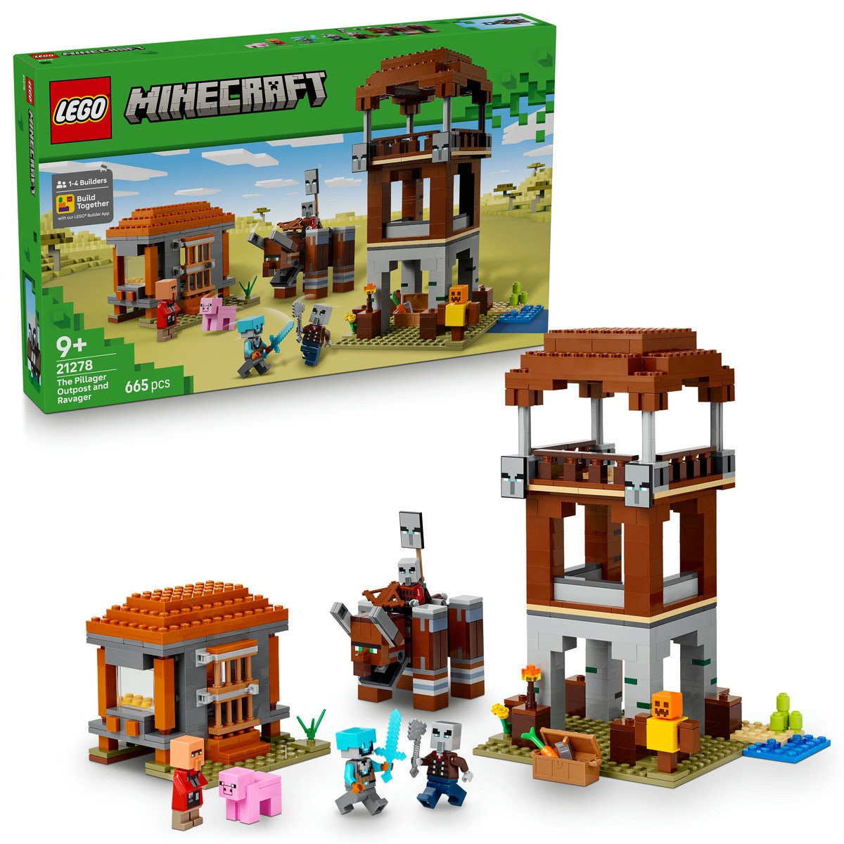 Set LEGO Minecraft - Avanpostul Jefuitorului şi Distrugător (21278)