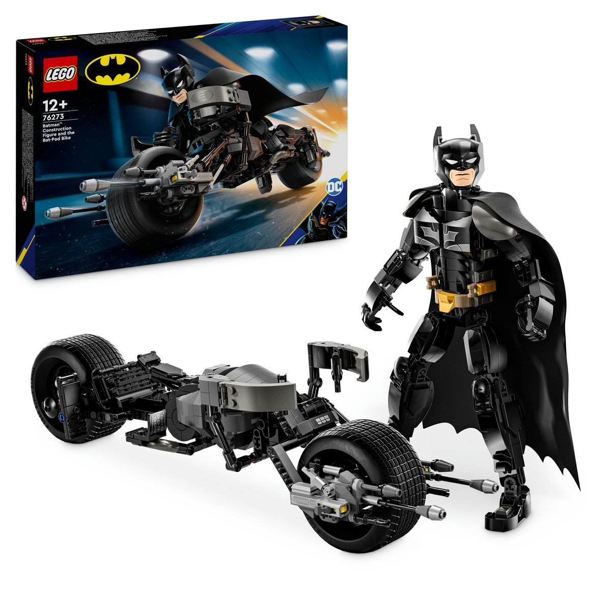 Set LEGO Super Heroes - Figurina de constructie Batman™ si motocicleta Bat-Pod (76273)