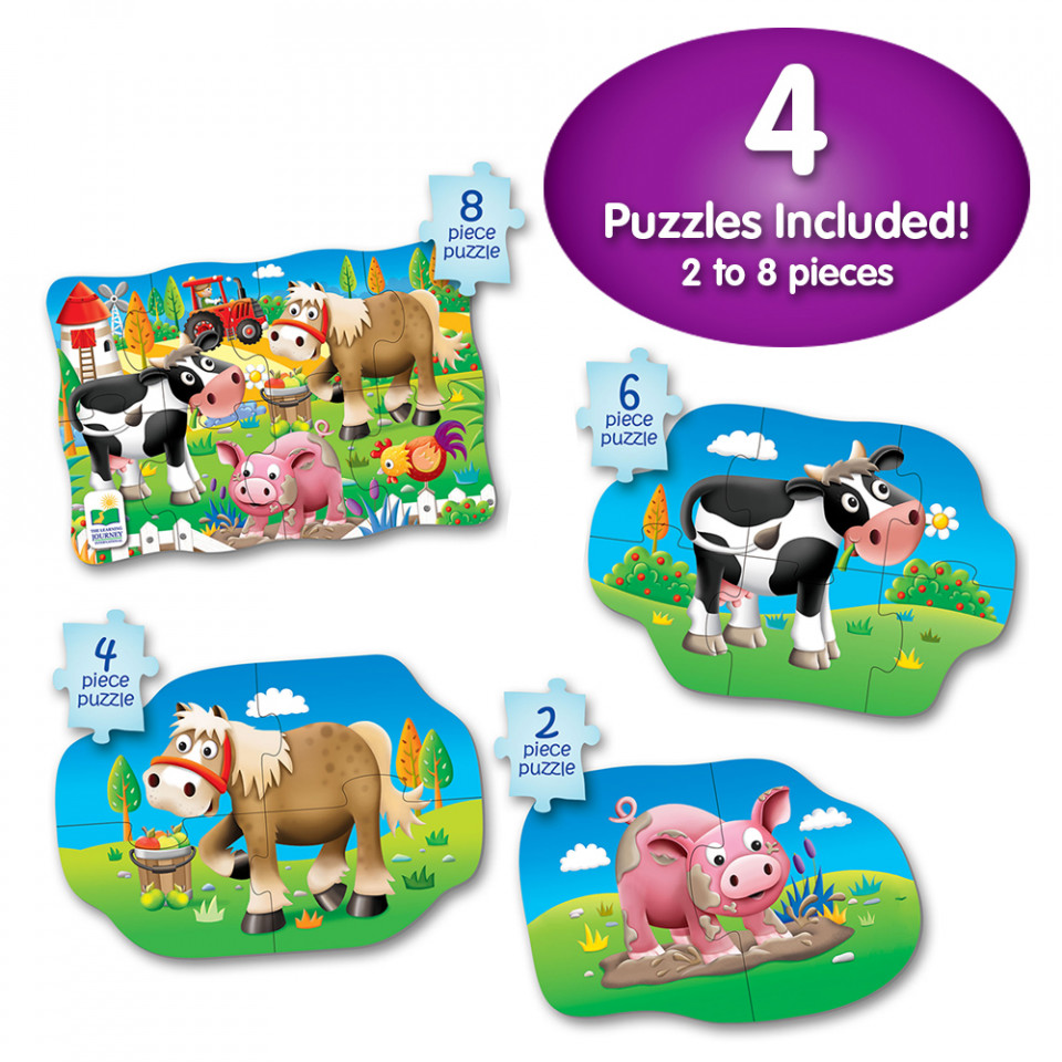 Set Primele Mele 4 Puzzle-Uri Ferma - 4 | YEO