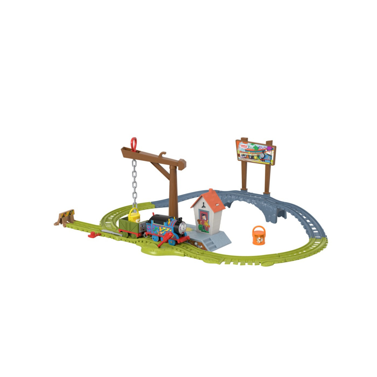 Thomas Set De Joaca Cu Locomotiva Motorizata Thomas Livreaza Vopseaua - 1 | YEO