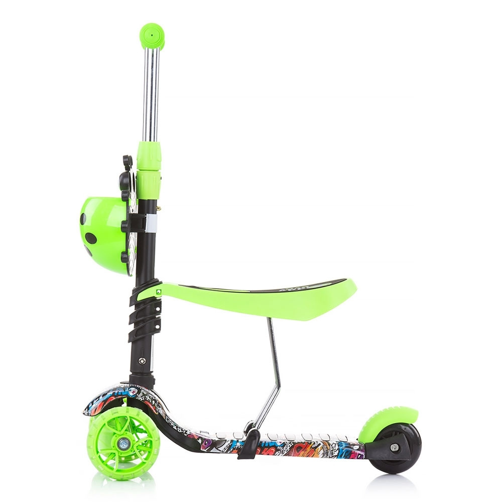 Trotineta Chipolino Kiddy Evo 3 in 1 cu maner green graffiti - 3 | YEO