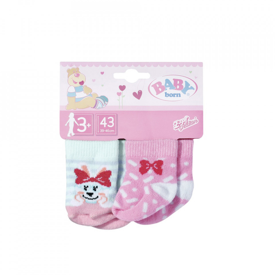 Baby Born - Set 2 Perechi Sosete 43 Cm Diverse Modele - 1 | YEO