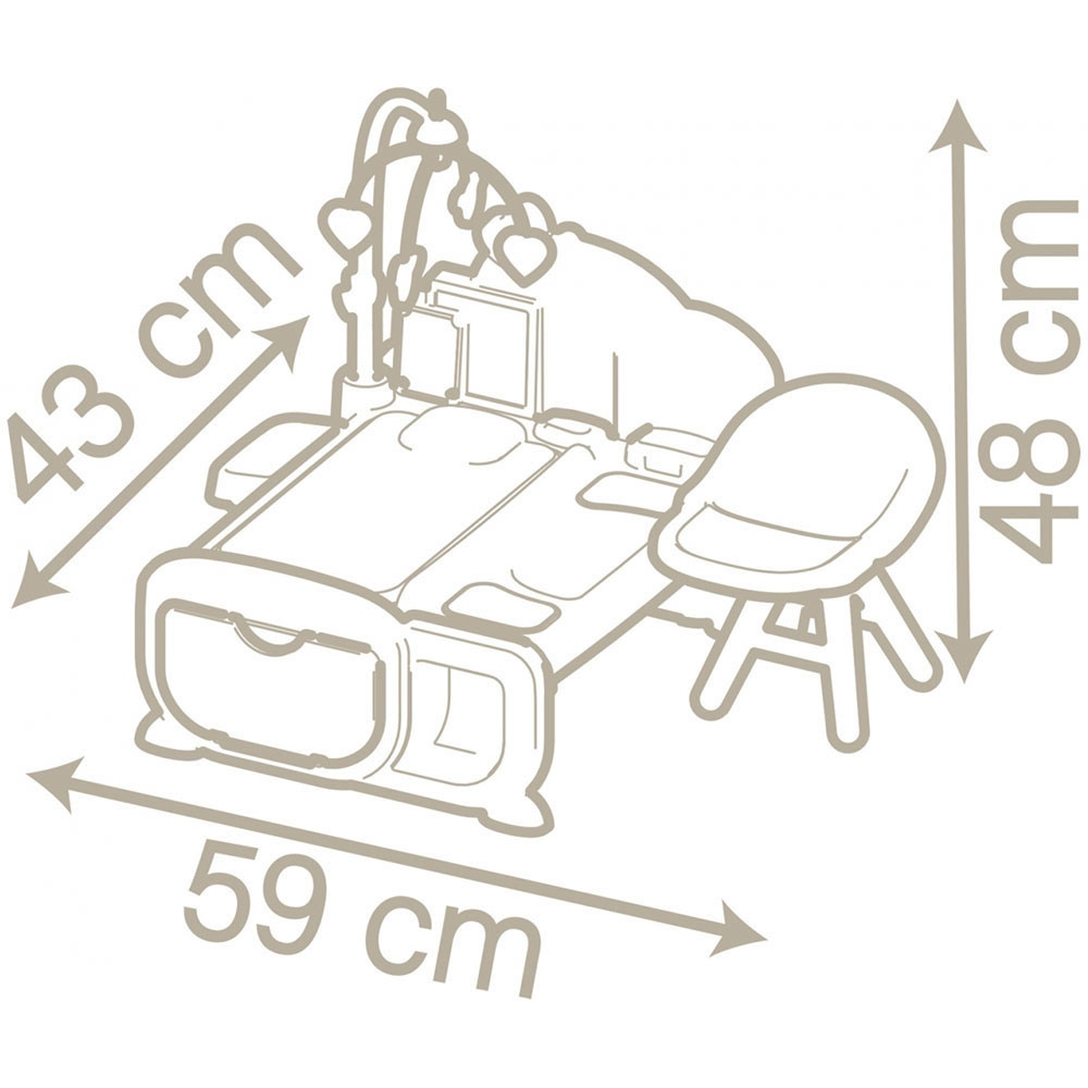 Centru de ingrijire pentru papusi Smoby Baby Nurse Cocoon Nursery crem cu papusa si accesorii - 1 | YEO