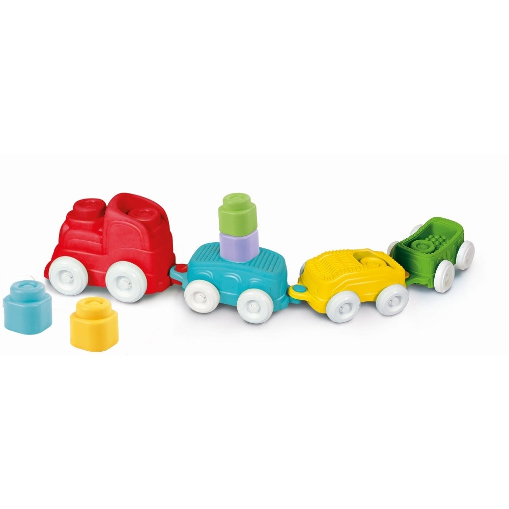 Clementoni - Jucarie educationala Soft Clemmy tren senzorial pentru dezvoltarea senzoriala si motorie a copiilor - 3 | YEO