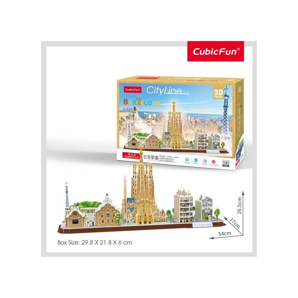 Cubic Fun - Puzzle 3D Barcelona 186 Piese - 2 | YEO