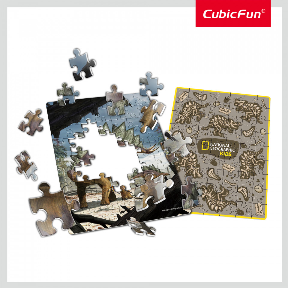 Cubic Fun - Puzzle In Cutie Stegosaurus 63 Piese - 1 | YEO