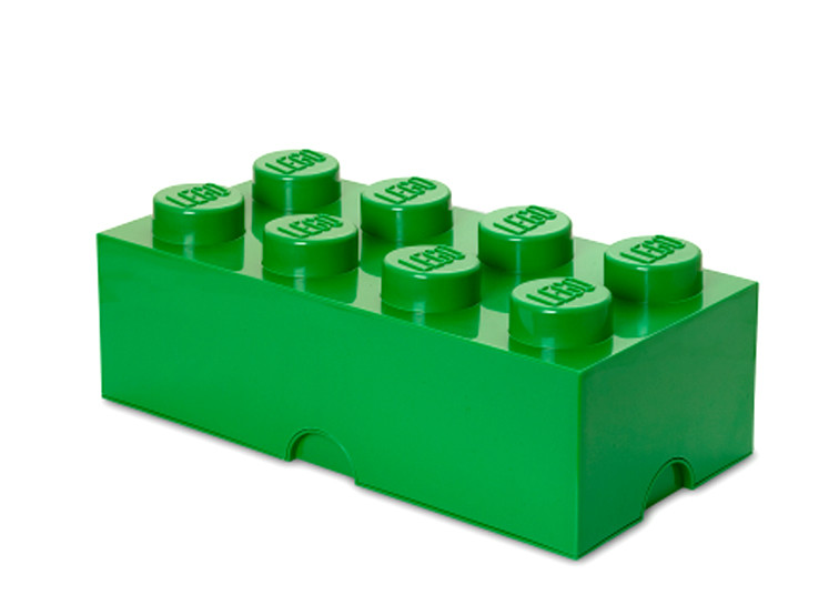 Cutie depozitare LEGO 2x4 verde închis