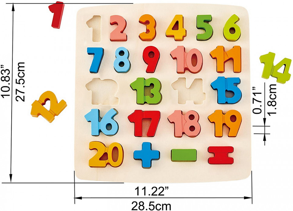 Hape Puzzle Matematica Chunky - 3 | YEO