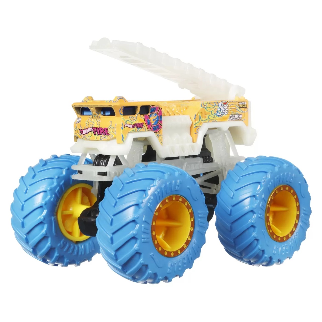 Hot Wheels Monster Truck Glow In The Dark Masinuta 5 Alarm Scara 1:64 - 2 | YEO