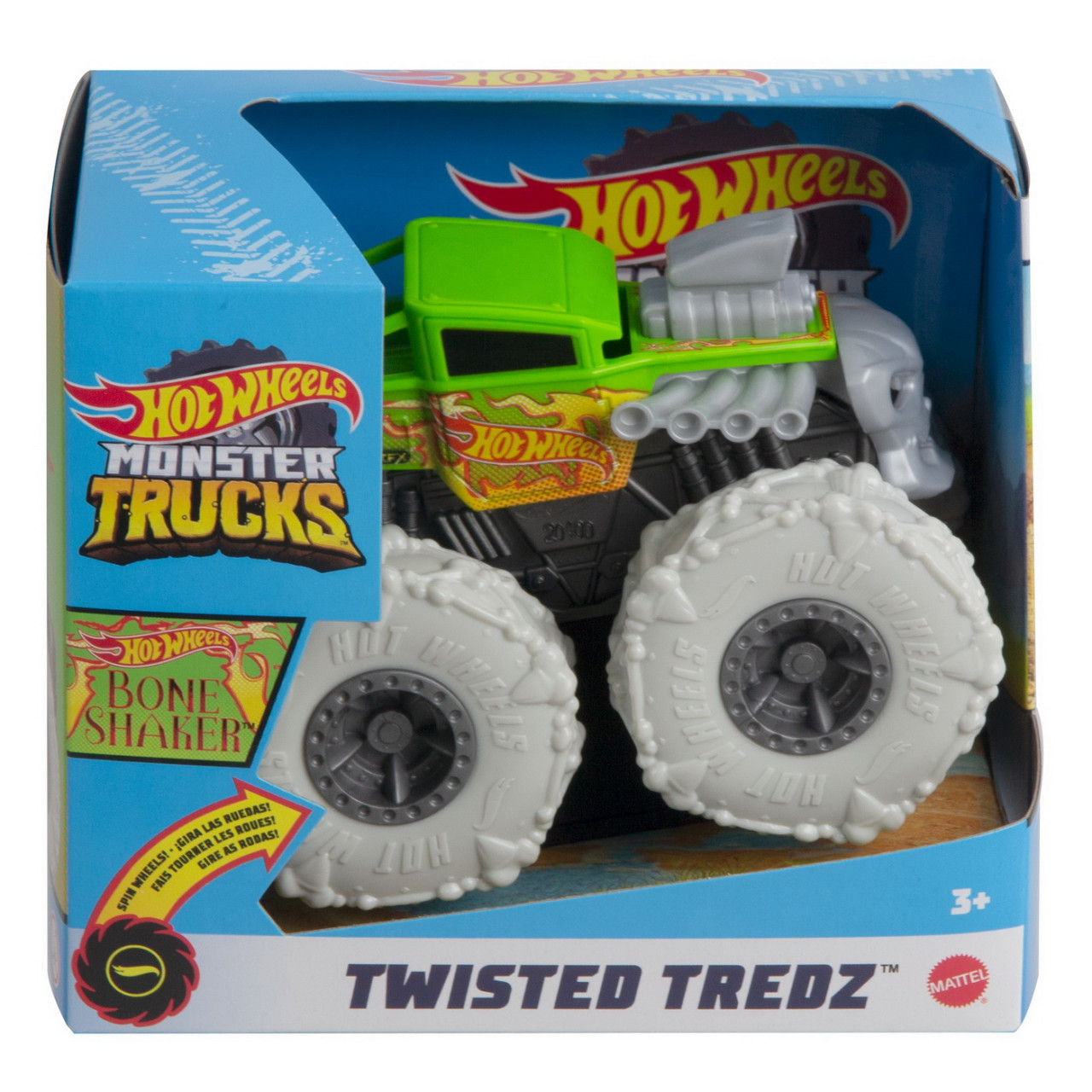 Hot Wheels Monster Truck Masinuta Twister Tredz Bone Shaker Scara 1:43 - 1 | YEO