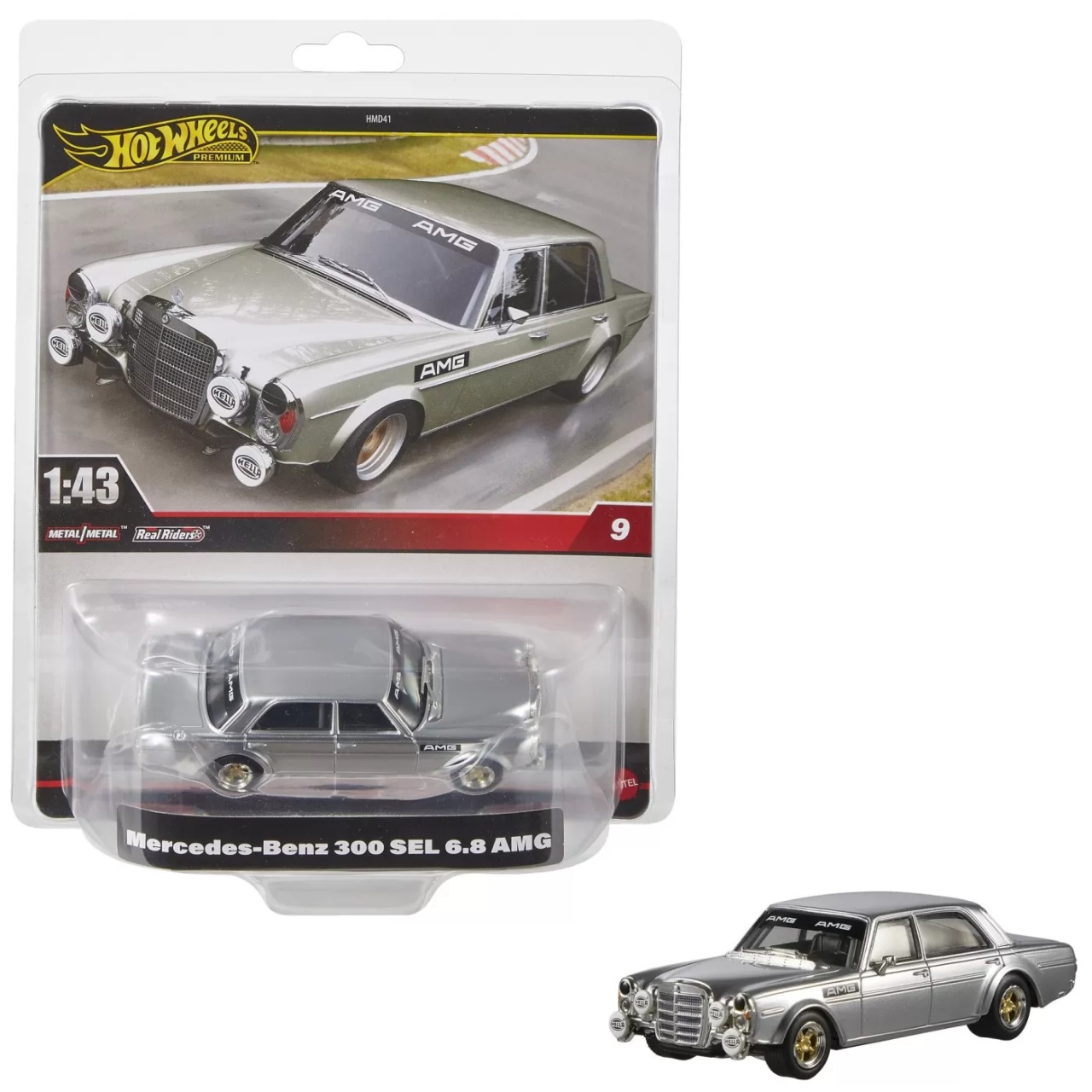 Hot Wheels Premium Real Riders Masinuta Metalica Mercedes Benz 300 Sel 6.8 Amg Scara 1:43 - 2 | YEO