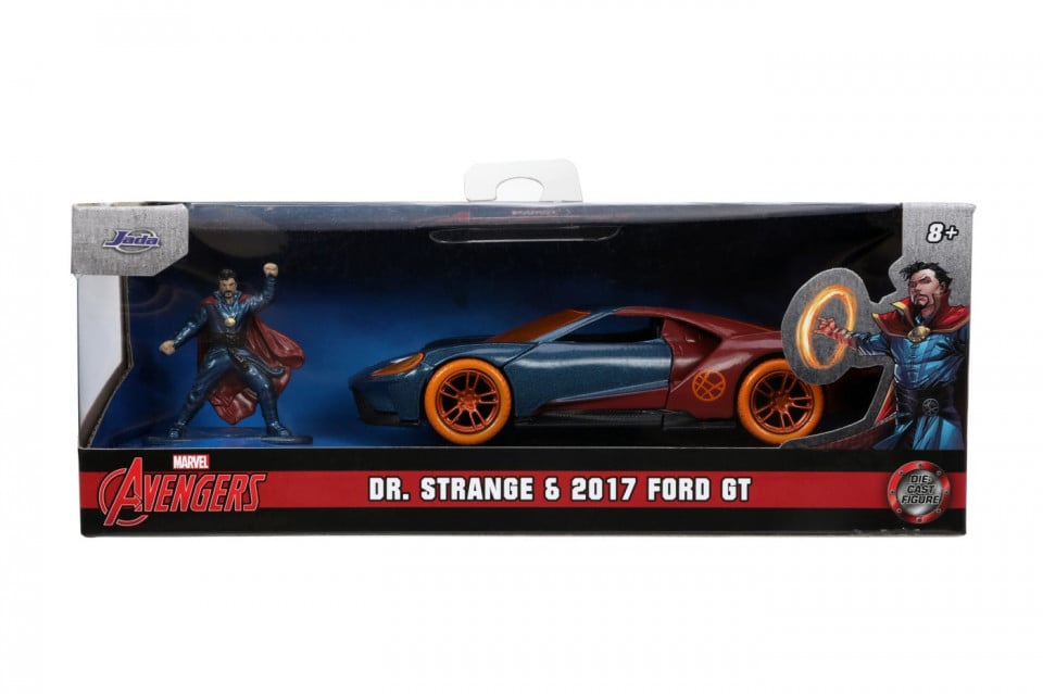 Jada Marvel Masinuta Metalica Ford Gt Scara 1:32 Si Figurina Metalica Doctor Strange - 1 | YEO