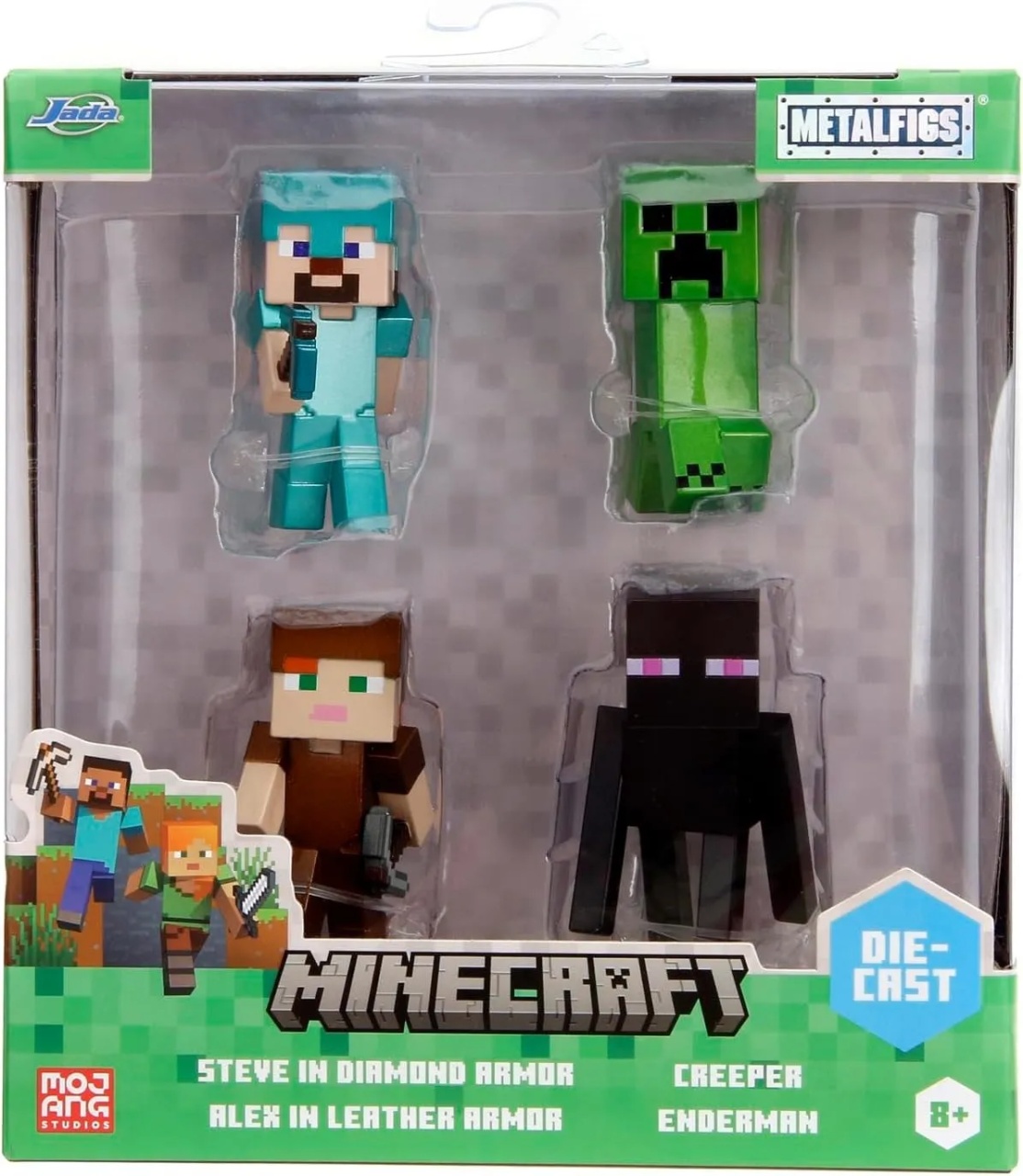 Jada Minecraft Set 4 Figurine Metalice 6.5Cm