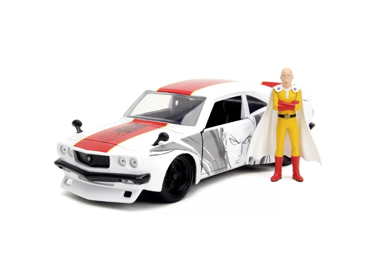 Jada One Punch Man Set Masinuta Metalica Mazda Rx 3 Si Figurina Saitama - 1 | YEO