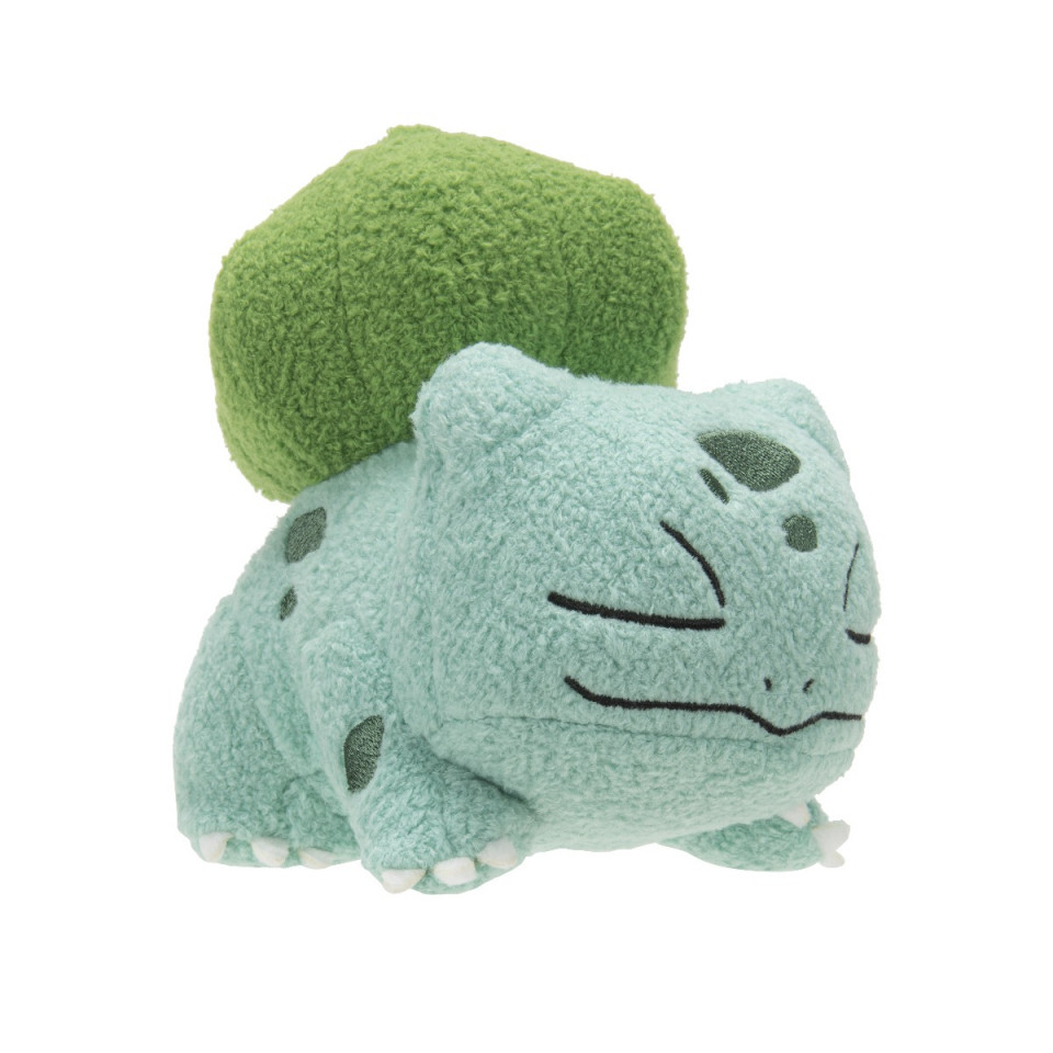 Jucarie de plus Pokemon, model Bulbasaur adormit, 13 cm