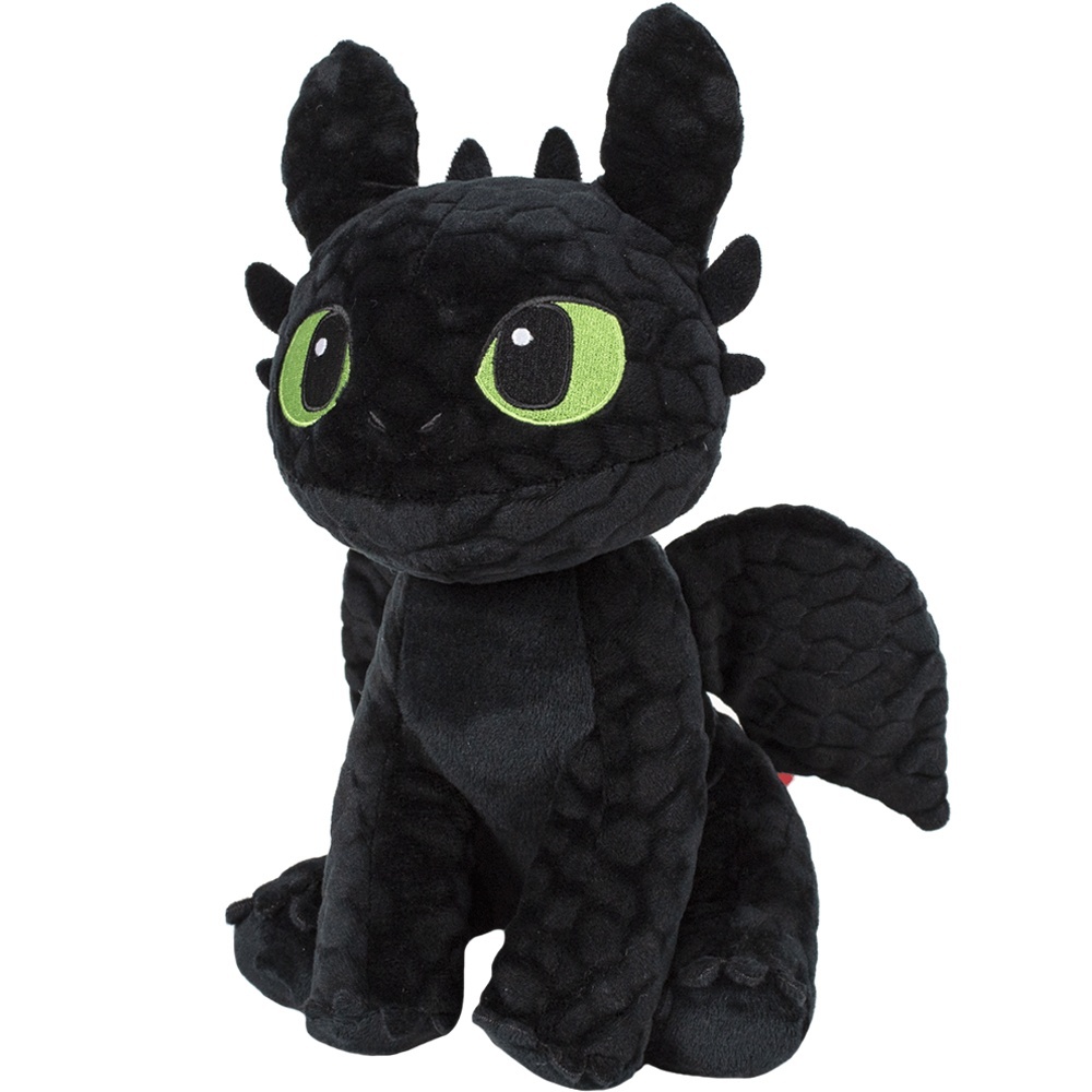 Jucarie din plus Toothless negru asezat, Dragons, 30 cm