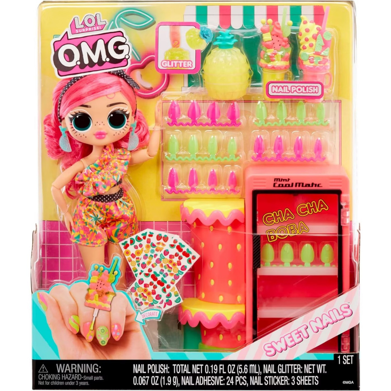 L.O.L. Surprise! Omg Sweet Nails Pinky Pops Fruit Shop Set Papusa Cu Accesorii - 2 | YEO