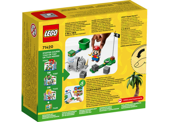 LEGO Super Mario - Set de extindere - Rinocerul Rambi (71420) - 2 | YEO